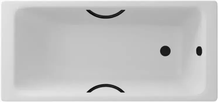 Чугунная ванна 150x70 см Delice Parallel DLR220503RB