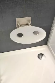 Cиденье для душа Ravak Ovo P полупрозрачное белое B8F0000001