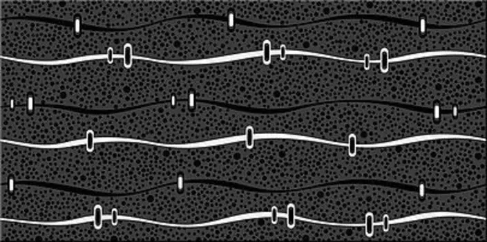 Декор Azori Дефиле Неро Геометрия 20,1x40,5