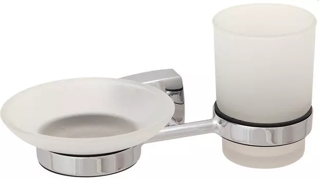 Держатель с мыльницей и стаканом Fixsen Kvadro FX-61306+08