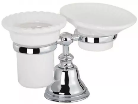Держатель с мыльницей и стаканом хром Tiffany World Harmony TWHA141cr