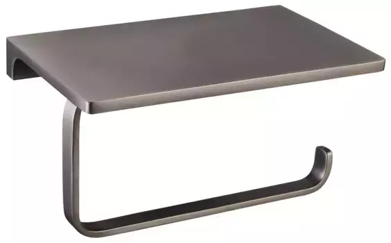 Держатель туалетной бумаги Rav Slezak Nil NLA0403MG с полкой для телефона, оружейная сталь матовый