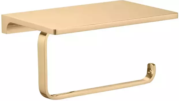 Держатель туалетной бумаги Rav Slezak Nil NLA0403Z с полкой для телефона, золотой