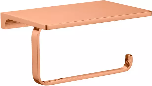 Держатель туалетной бумаги Rav Slezak Nil NLA0403ZRK с полкой для телефона, розовое золото матовый