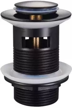 Донный клапан для раковины Raglo R600.05.06 с переливом, черный матовый