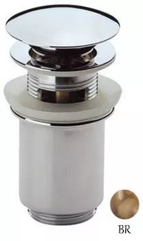 Донный клапан с системой "Клик-клак" и переливом бронза Cezares CZR-SAT1-02