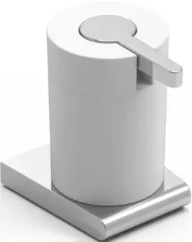 Дозатор для жидкого мыла Koin Cut CUT506 настенный, хром/белый