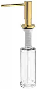 Дозатор для жидкого мыла Raglo R720.02.03 350 мл, встраиваемый, для кухни, золотой матовый