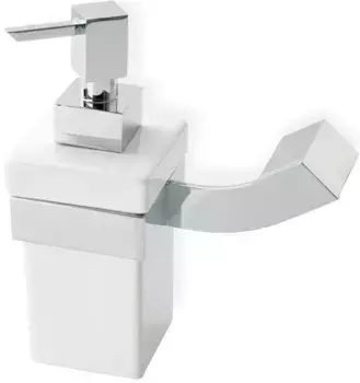 Дозатор для жидкого мыла Stil Haus Fluid FL30(08-BI) настенный, хром/белый