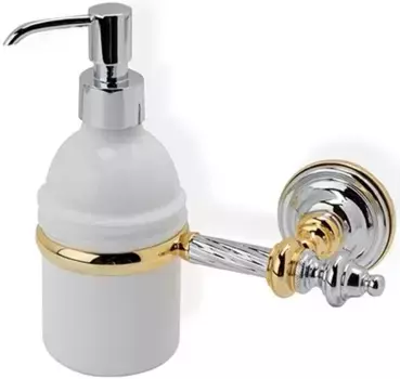 Дозатор для жидкого мыла Stil Haus Giunone G30(02) настенный, хром/золотой