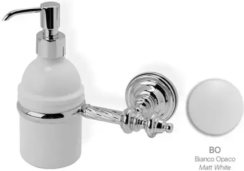 Дозатор для жидкого мыла Stil Haus Giunone G30(03) настенный, хром/белый матовый