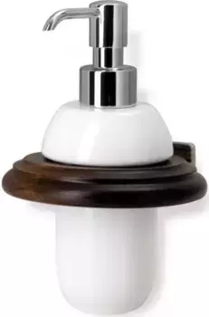 Дозатор для жидкого мыла Stil Haus Minerva M30(08-33) настенный, хром/орех