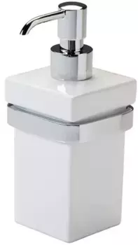 Дозатор для жидкого мыла Stil Haus Mizar MZ30(08-BI) настенный, хром/белый