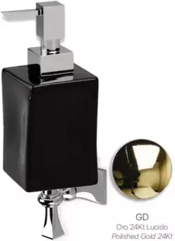 Дозатор для жидкого мыла Stil Haus Prisma PR30(16-NE) настенный, золотой/черный