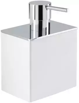 Дозатор для жидкого мыла Stil Haus Rettangolo 1203(08-BI) настольный, хром/белый