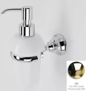 Дозатор для жидкого мыла Stil Haus Smart SM30(02-BI) настенный, хром/золотой