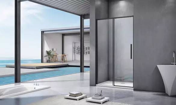 Душевая дверь 110 см Good Door Idea WTW-110-C-B прозрачное