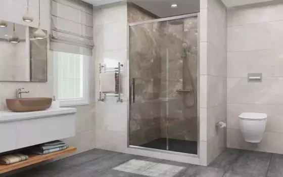 Душевая дверь 140-160 см Deto FC140 прозрачное