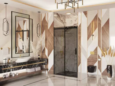 Душевая дверь 140 см Ambassador Benefit 19022203HBB тонированное