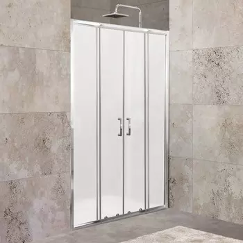 Душевая дверь 150-180 см BelBagno UNIQUE-BF-2-150/180-M-Cr матовое
