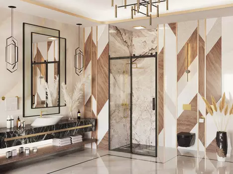 Душевая дверь 150 см Ambassador Benefit 19021204HB прозрачное