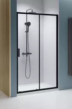 Душевая дверь Radaway Premium Pro Black DWJ 150R 1014150-54-01R профиль черный матовый, стекло прозрачное