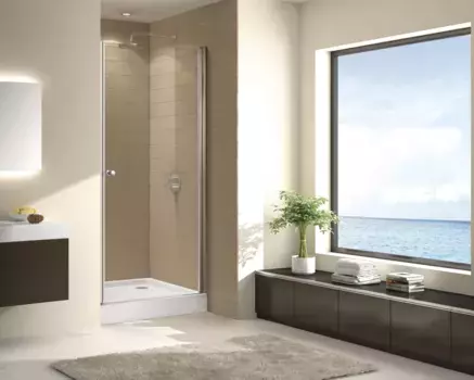 Душевая дверь распашная Cezares Eco 80 см прозрачное стекло ECO-O-B-1-80-C-Cr