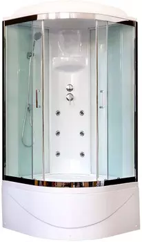 Душевая кабина 100х100х217 см Royal Bath RB100BK3-WT-CH прозрачное
