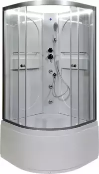 Душевая кабина 100x100x200 см Deto L610NLED+GM прозрачное