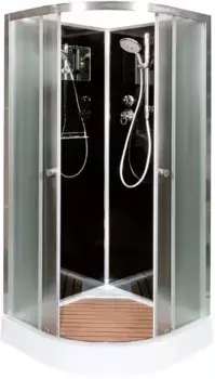 Душевая кабина 100x100x208 см Deto B01BLACK матовое