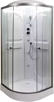 Душевая кабина 100x100x215 см Deto L601LED+GM прозрачное