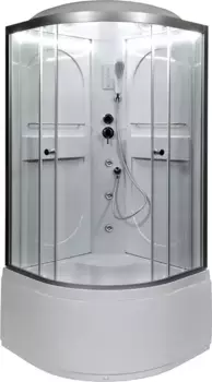 Душевая кабина 100x100x215 см Deto L610LED+GM прозрачное