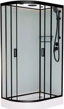 Душевая кабина 100x80x220 см Frank F418R М Black 20052 текстурное стекло