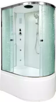 Душевая кабина 110x80x220 см Deto EM4511LGM+EL матовое с прозрачным узором