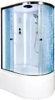 Душевая кабина 110x80x220 см Deto EM4511LLED матовое с прозрачным узором