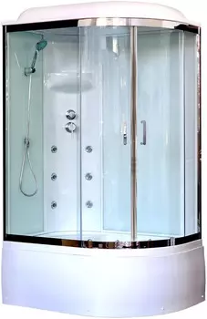 Душевая кабина 120х80х217 см Royal Bath RB8120BK3-WT-CH-L прозрачное