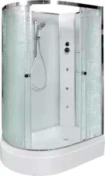 Душевая кабина 120x80x208 см Deto EM2712RNGM матовое с прозрачным узором