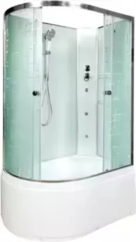 Душевая кабина 120x80x208 см Deto EM4512RNGM матовое с прозрачным узором