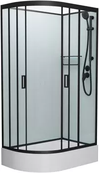 Душевая кабина 120x80x215 см Frank F412/1R М Black 20069 текстурное стекло