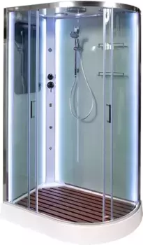 Душевая кабина 120x80x220 см Deto A102LLED+GMKN прозрачное