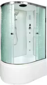 Душевая кабина 120x80x220 см Deto EM4512RGM+EL матовое с прозрачным узором