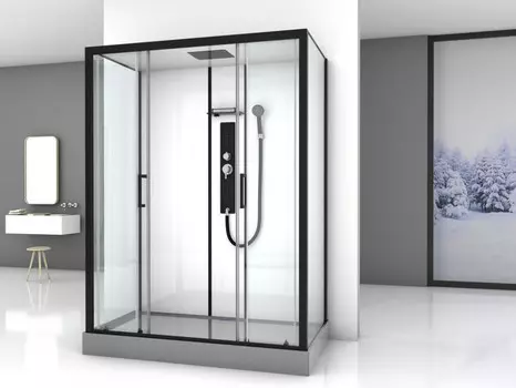 Душевая кабина 160х85х215 см Black &amp; White Galaxy 8010160 прозрачное