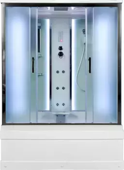 Душевая кабина 160x85x220 см Deto EM4516LED+GM матовое