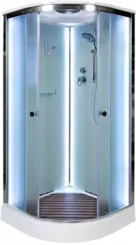 Душевая кабина 80x80x220 см Deto D08SLED матовое
