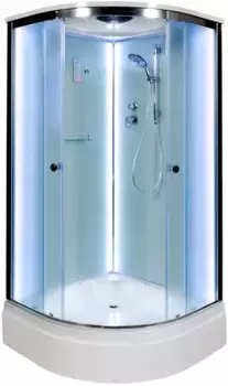 Душевая кабина 80x80x220 см Deto D278SLED матовое