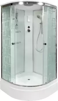 Душевая кабина 80x80x220 см Deto EM2780EL матовое с прозрачным узором