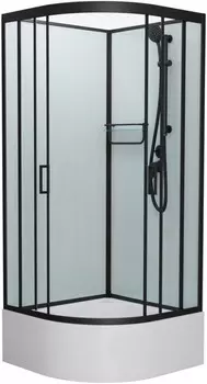 Душевая кабина 90x90x215 см Frank F409/2 М Black 20071 текстурное стекло