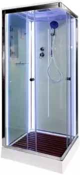 Душевая кабина 90x90x220 см Deto K409SLED прозрачное