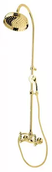 Душевая колонна золото 24 карат, ручки металл Cezares First FIRST-CD-03/24-M