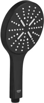 Душевая лейка Grohe Rainshower SmartActive 22127KF0 130 мм, 3 режима, черный матовый